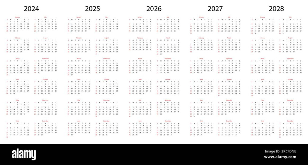2025 2025 2026 2027 2028 Years Calendar Week Starts Monday Desk 