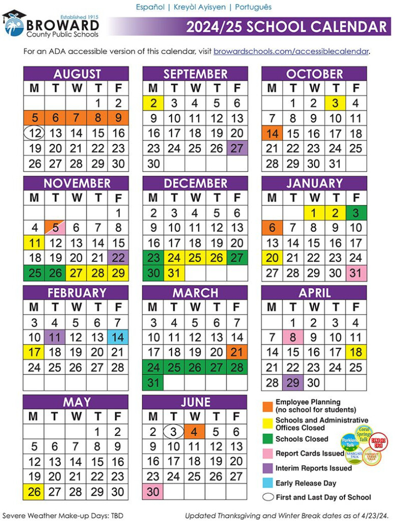 2025 2026 School Calendar Broward County Adoree Ronalda