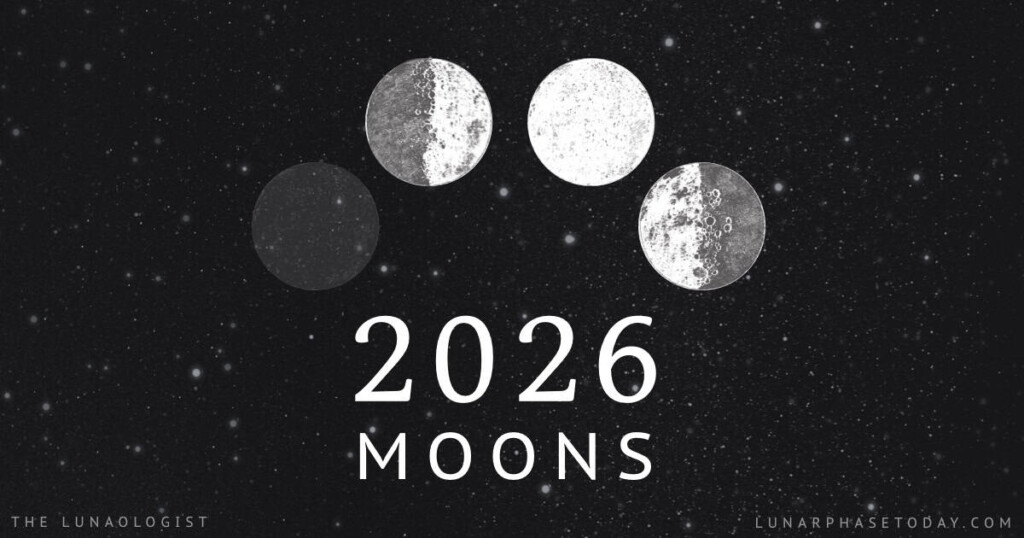 2026 Moon Lunar Calendar Moon Phases Eclipses 