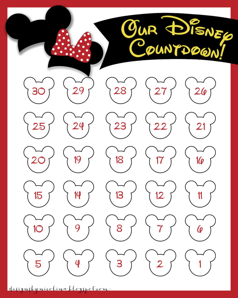 7 Best Images Of Printable Disney Countdown Calendar Disney World 