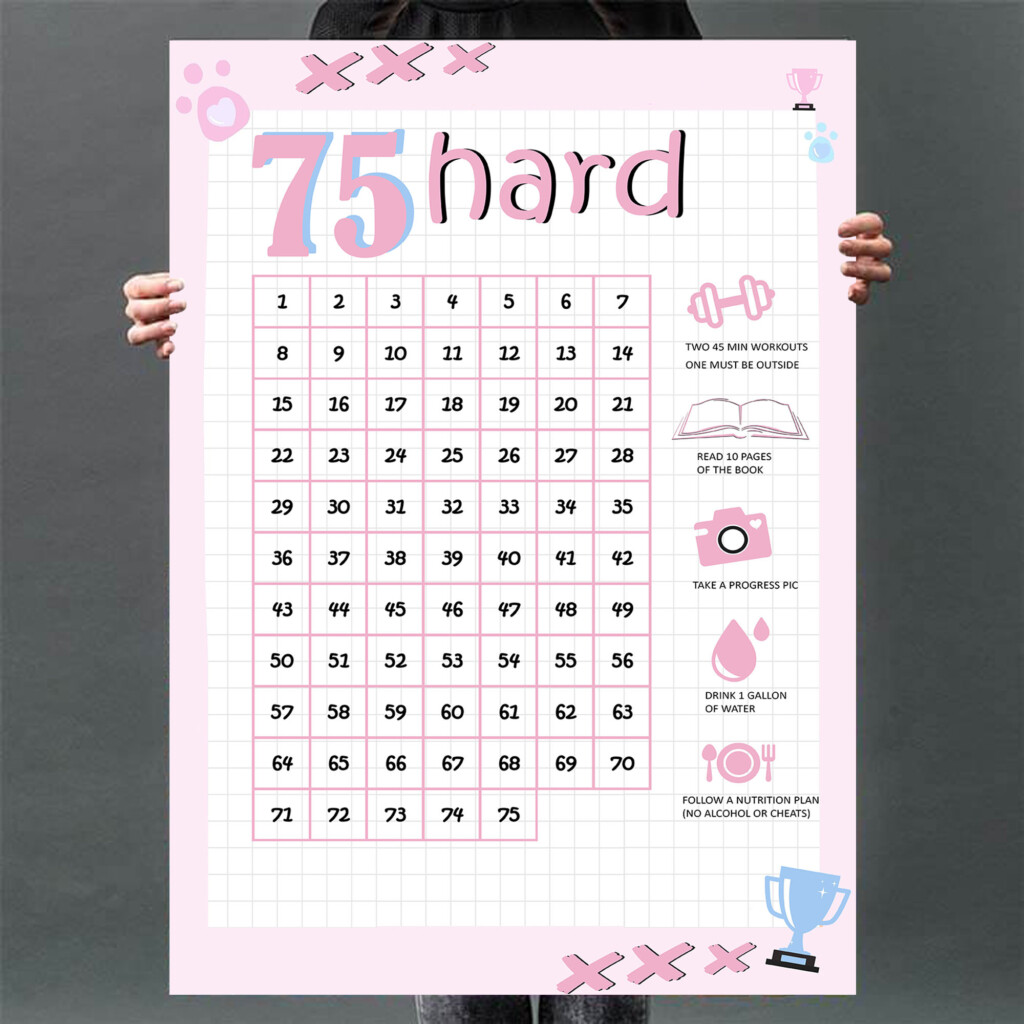 75 Hard Challenge Printable Calendar