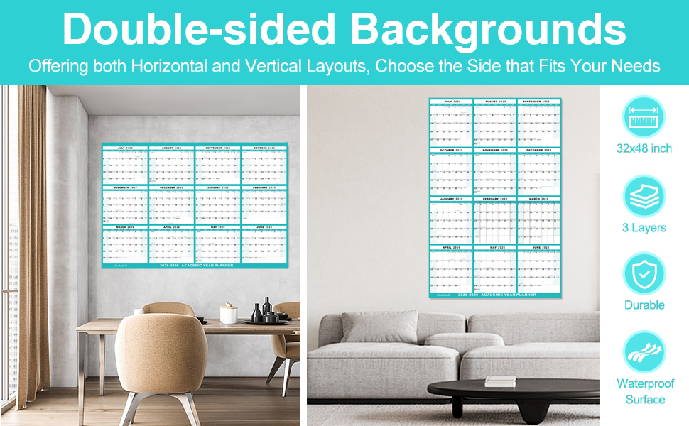 Amazon 32 quot x48 quot Academic Wall Calendar 2025 2026 JUL 2025 JUN 
