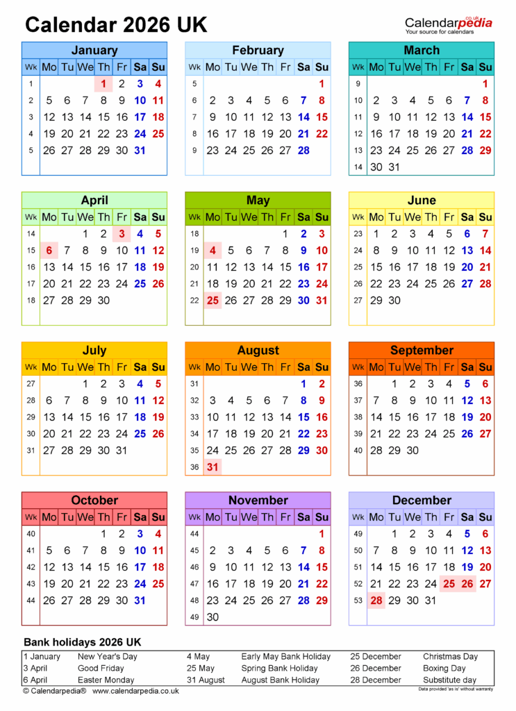 Bank Holidays 2026 Wales Calendar Caitlyn Abigail M 