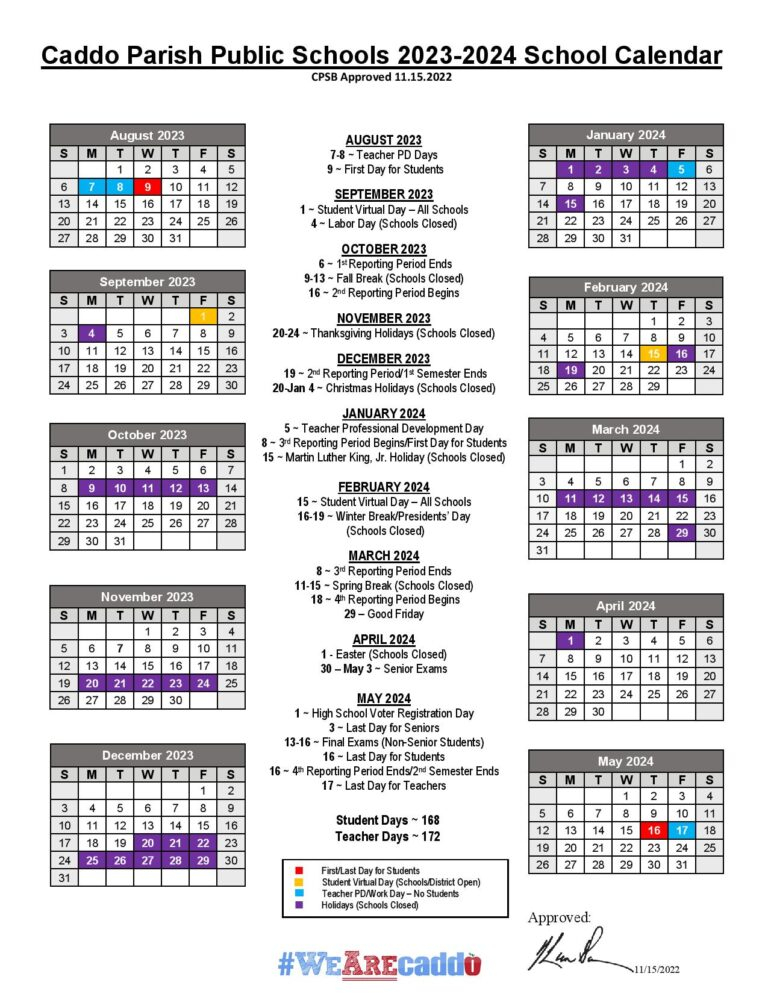 Caddo Parish Public Schools Calendar 2025 2026 Holiday Breaks 