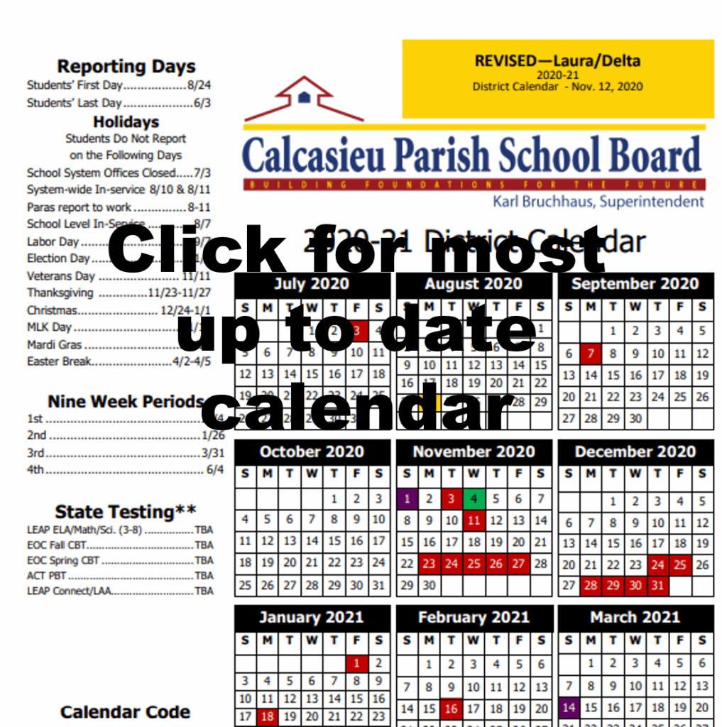 Calcasieu Parish School Calendar 2025 2026 Amata Brietta