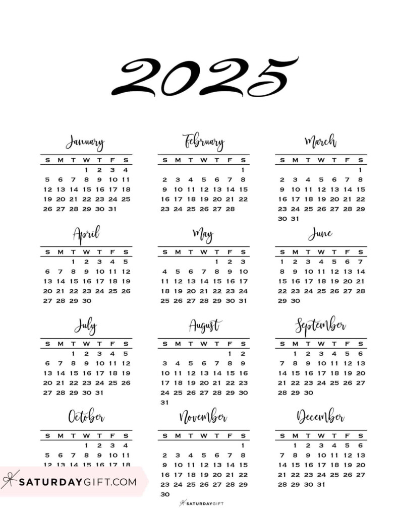Calendar 2025 Cute Sienna Connor