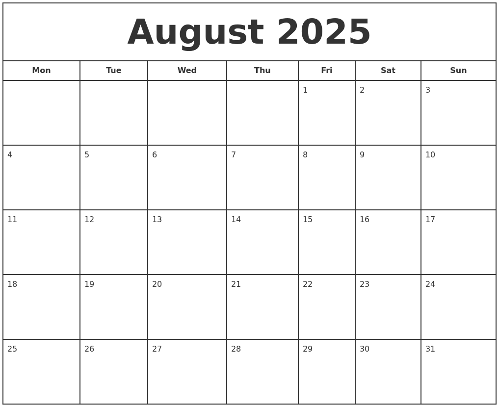 Calendar August 2025 To January 2025 Printable Free Cameron Hudson