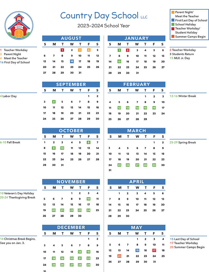 Country Day School Calendar 2025 2025 Patti Andriette