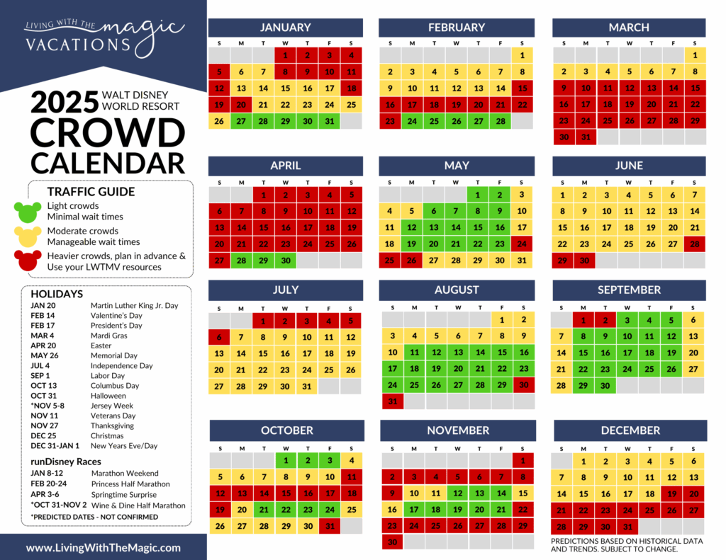 Crowd Calendar By Park Disney World 2025 Dexter Jensen