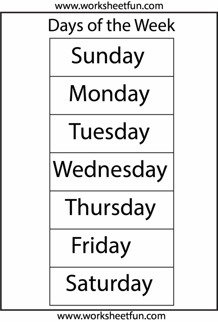Days Of The Week For Calendar Free Printables Example Vrogue co