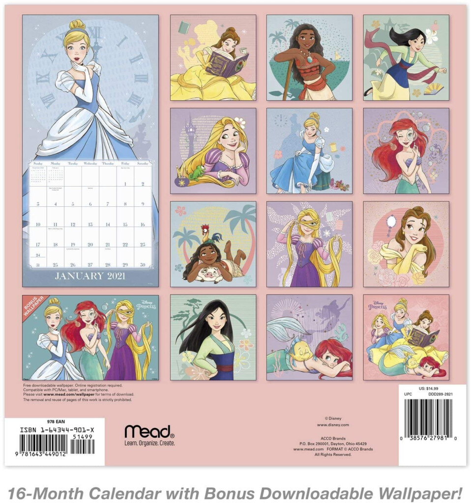 Disney Princess Printable Calendar Tova Ainsley
