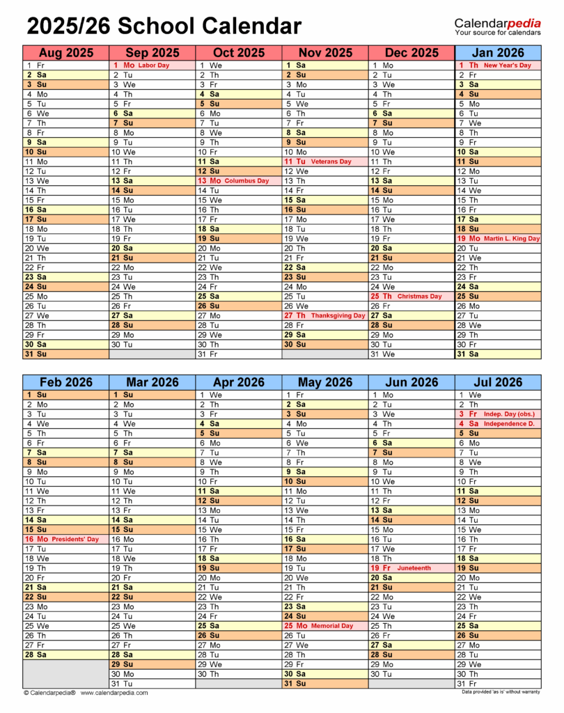 Free 2025 2026 Calendar Excel Download Version Dennis M Balog
