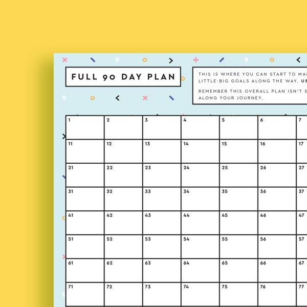 Free Printable 90 Day Calendar Pdf