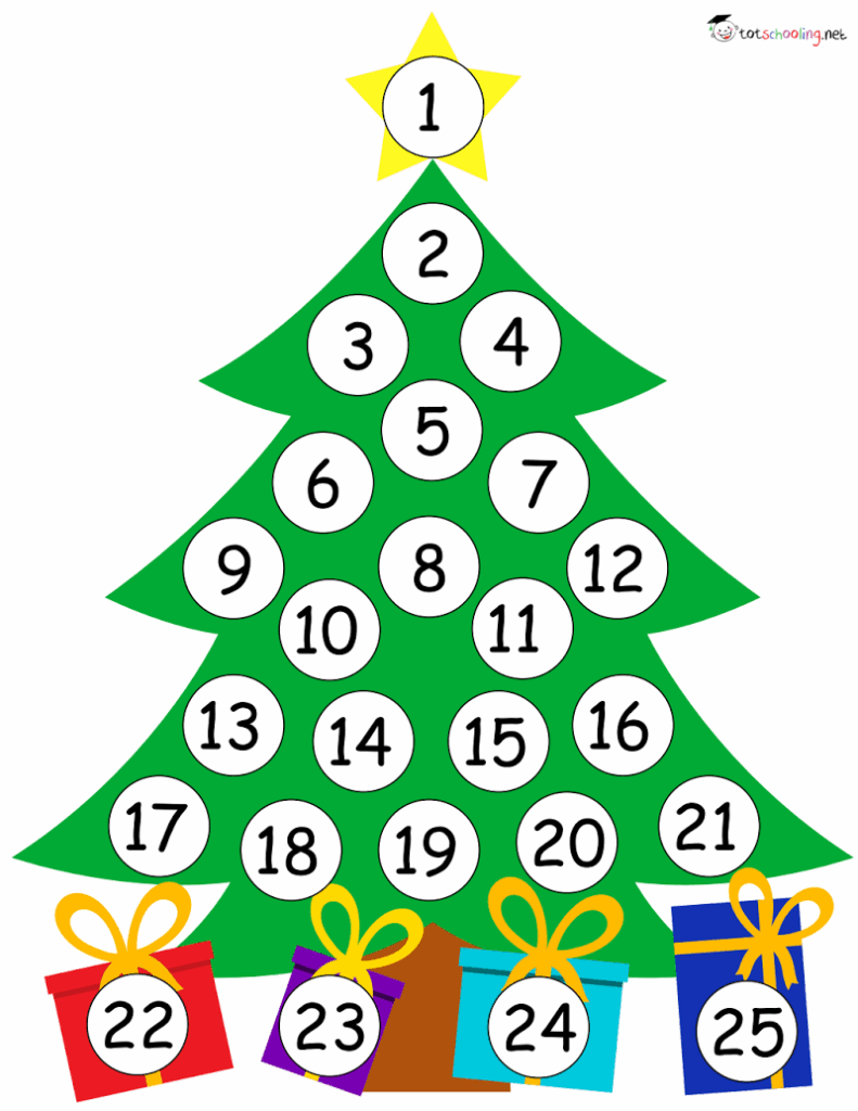 Free Printable Christmas Countdown Calendar