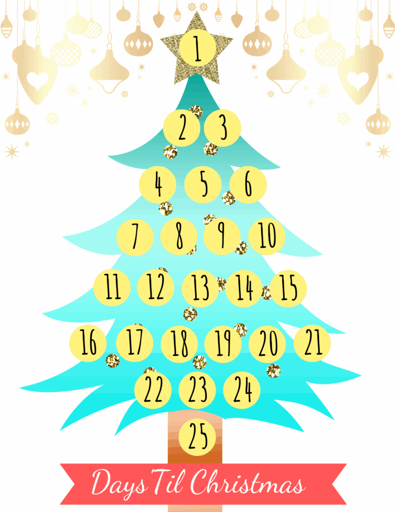 Free Printable Christmas Countdown Calendar
