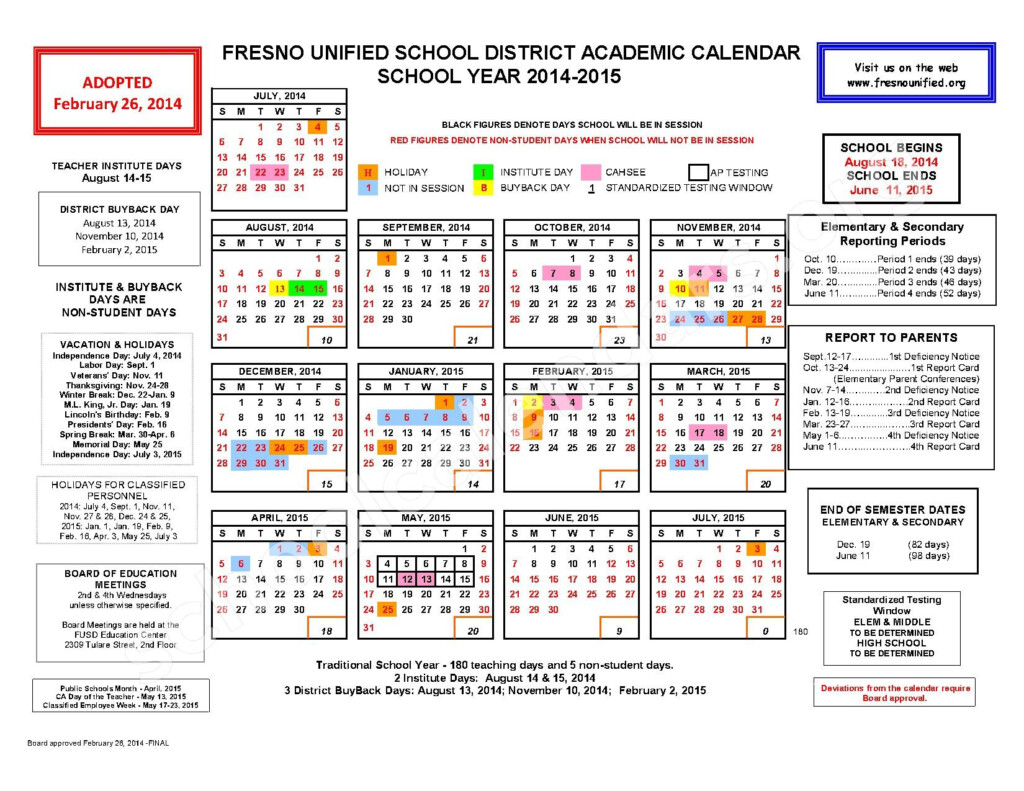 Fresno Unified Calendar 2025 2026 Calendar Vevay Cristin