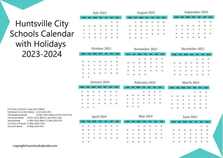 Huntsville City Schools Calendar 2025 2026 Academiccalendars
