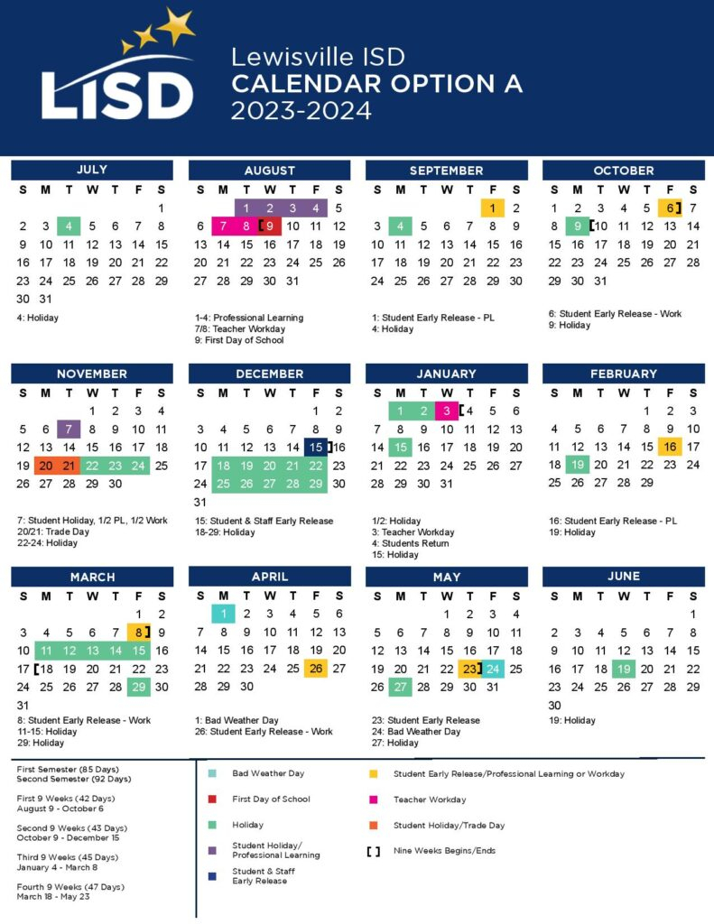 Lewisville Independent School District Calendar 2024 2025