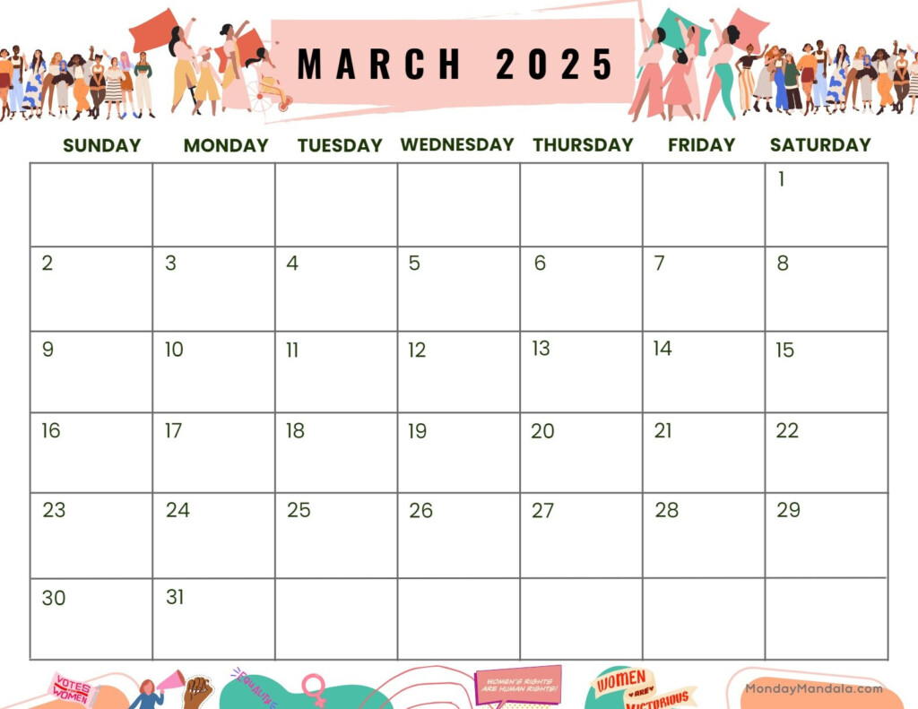 March 2025 Calendar Pdf Printable Free Printable Calendar Joann Lyndsey