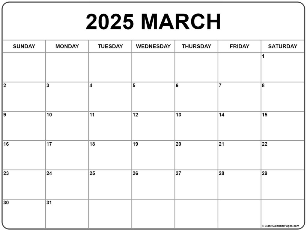 March 2025 Calendar Printable Pdf Free Greta B Hampton
