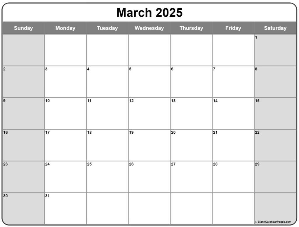 March Calendar 2025 Printable Koby Balfe