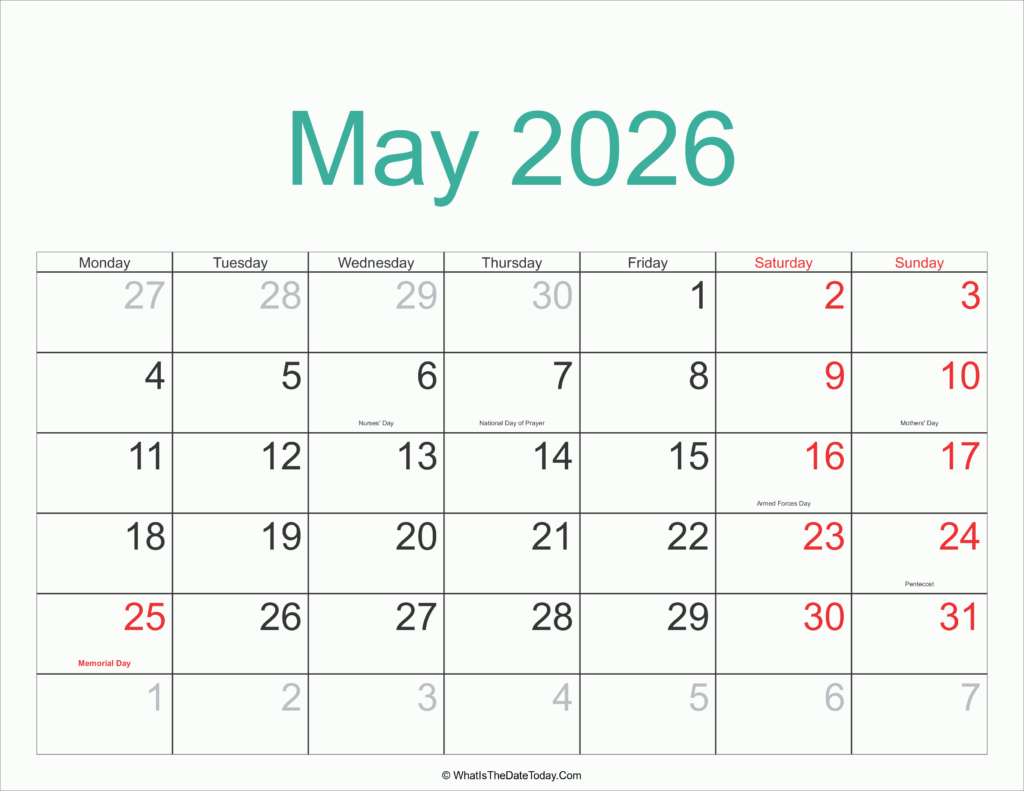 Navigating May 2026 A Comprehensive Guide To Holidays And Observances 