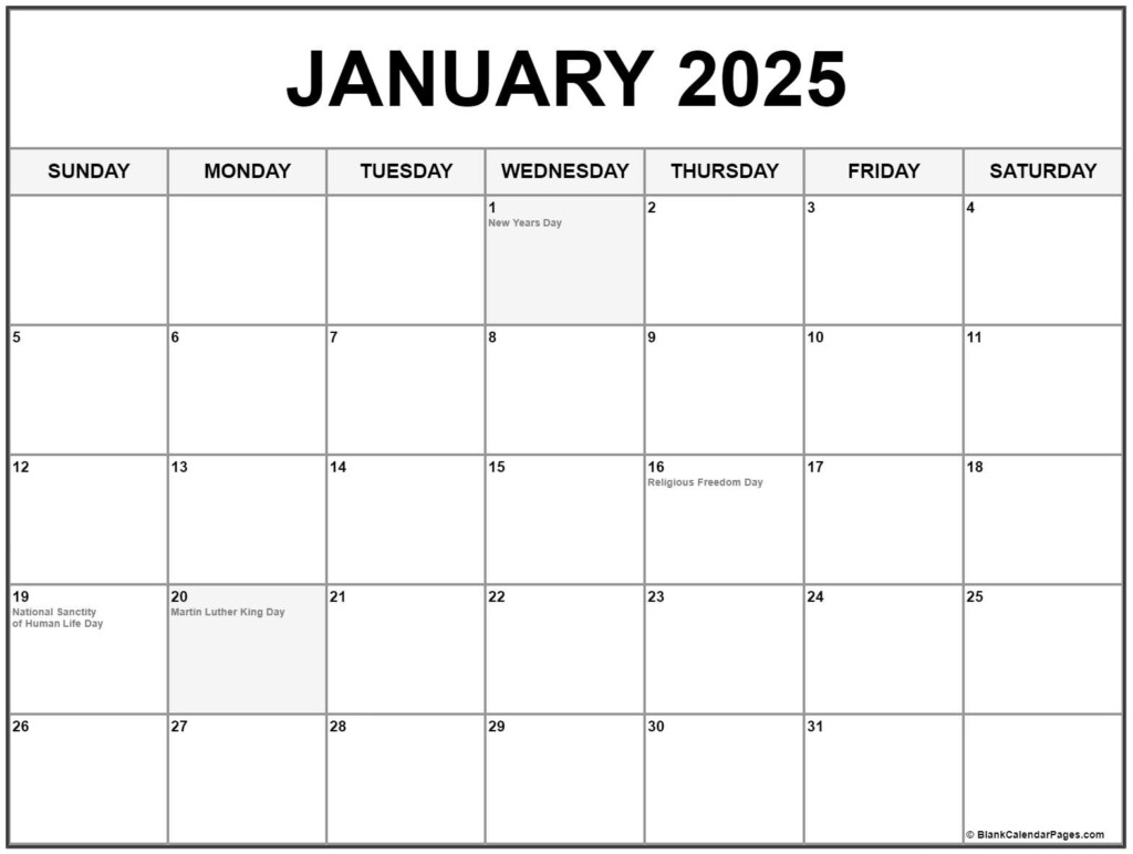 Navigating The Calendar A Comprehensive Guide To January 2025 