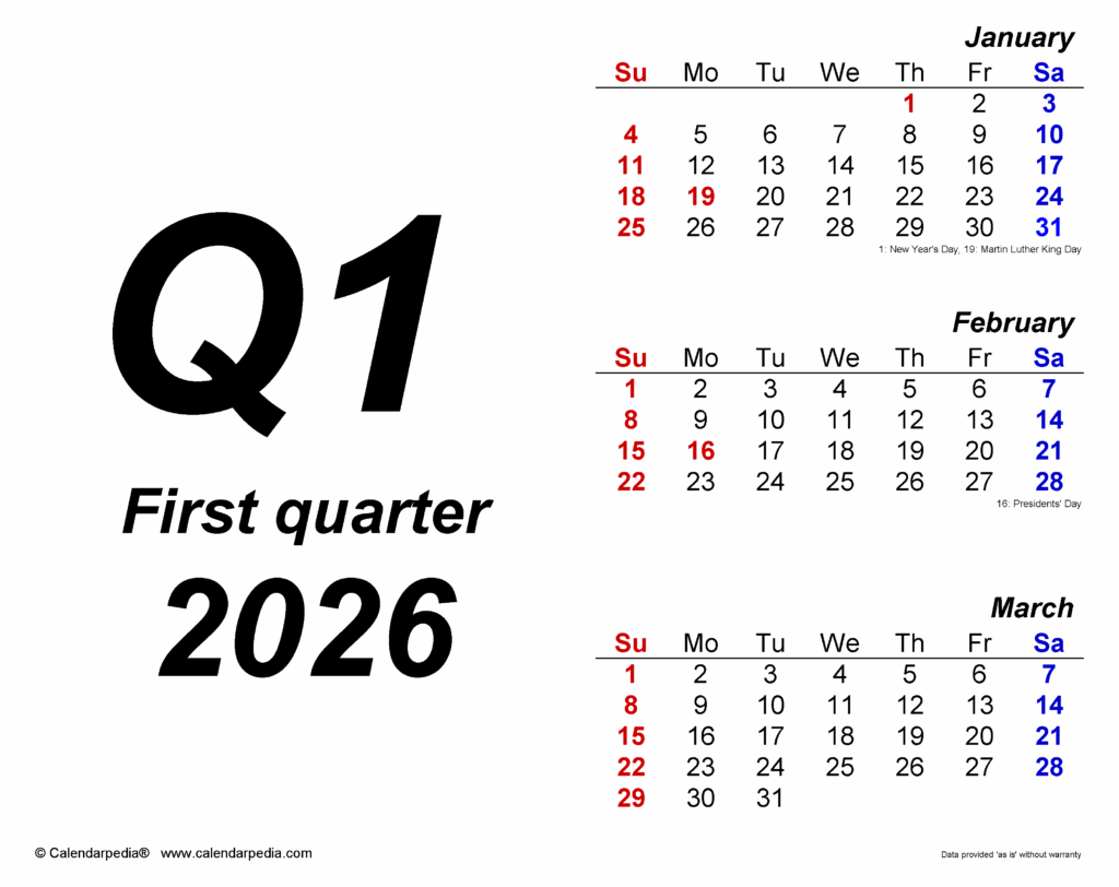 Navigating Time A Comprehensive Guide To Calendar By Quarter In 2026 
