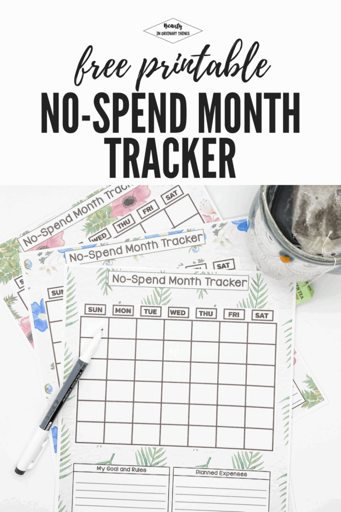 No Spend Tracker Free Printable Printable Calendars AT A GLANCE
