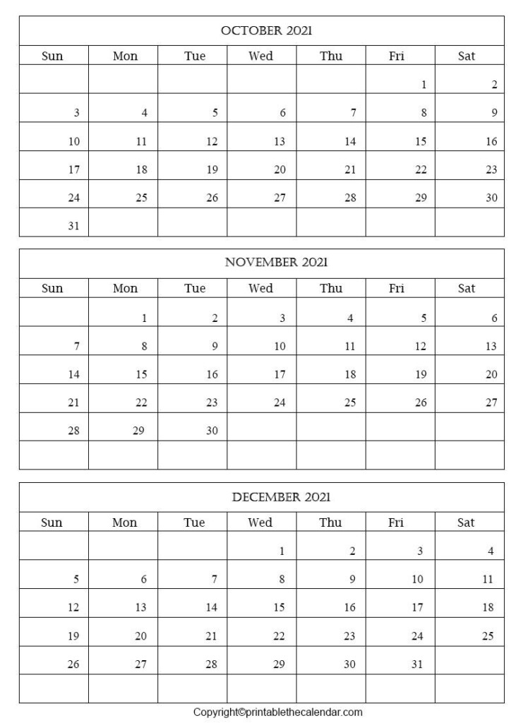 October November Printable Calendar Printable Yearly Calendar