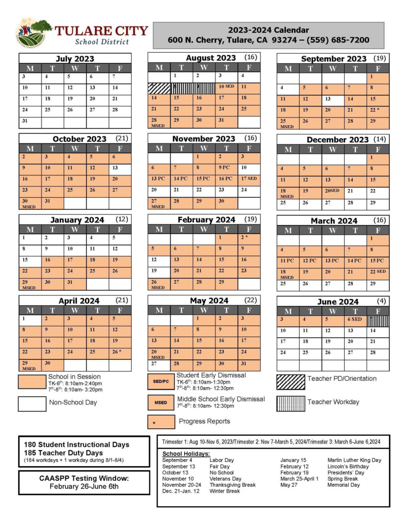 Orange Unified School District Calendar Zorah Kiersten