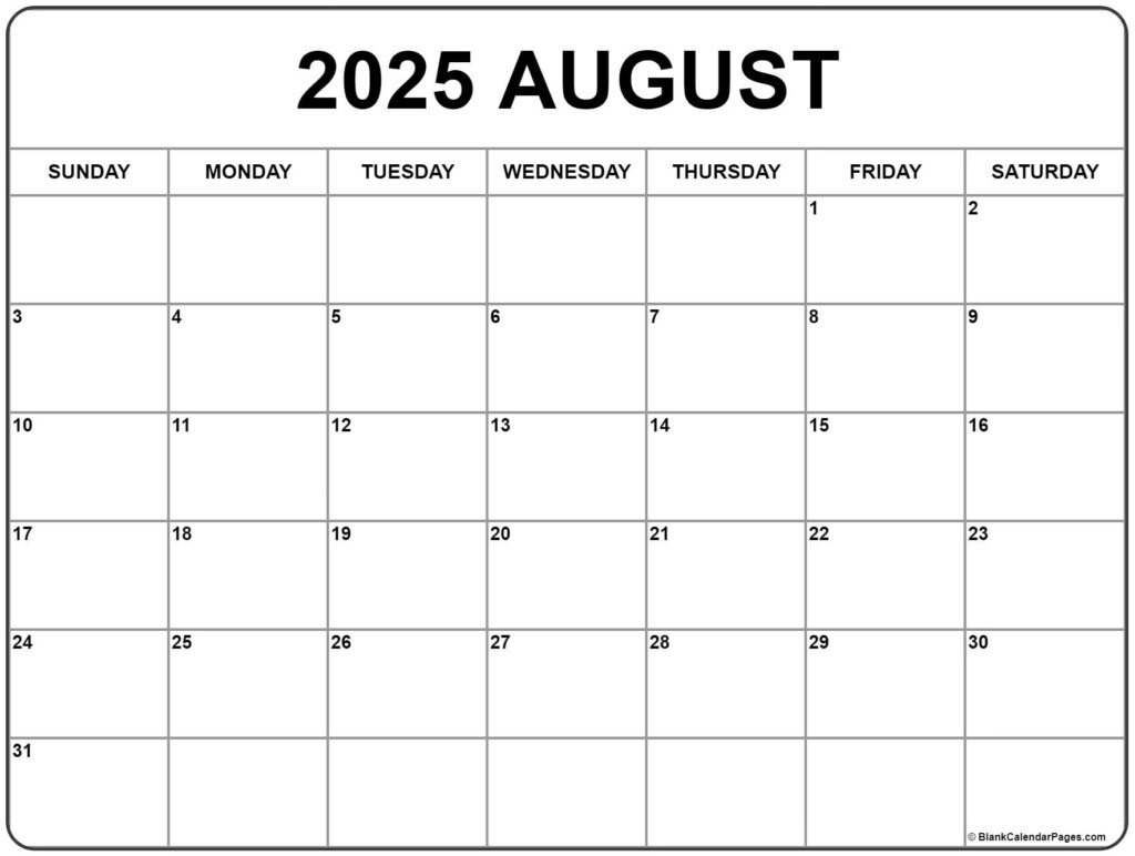 Pretty Printable Calendar August 2025 Kayla Findlay H 
