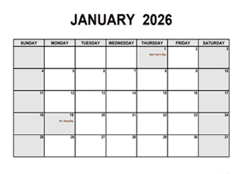 Printable 2026 PDF Calendar Templates CalendarLabs
