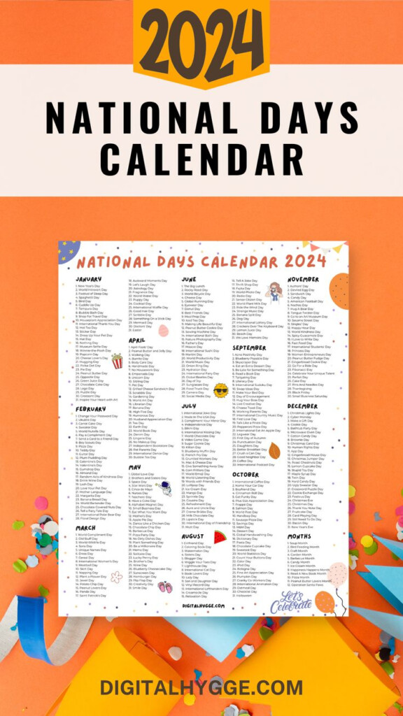 Printable Calendar Of National Days Dev onallcylinders