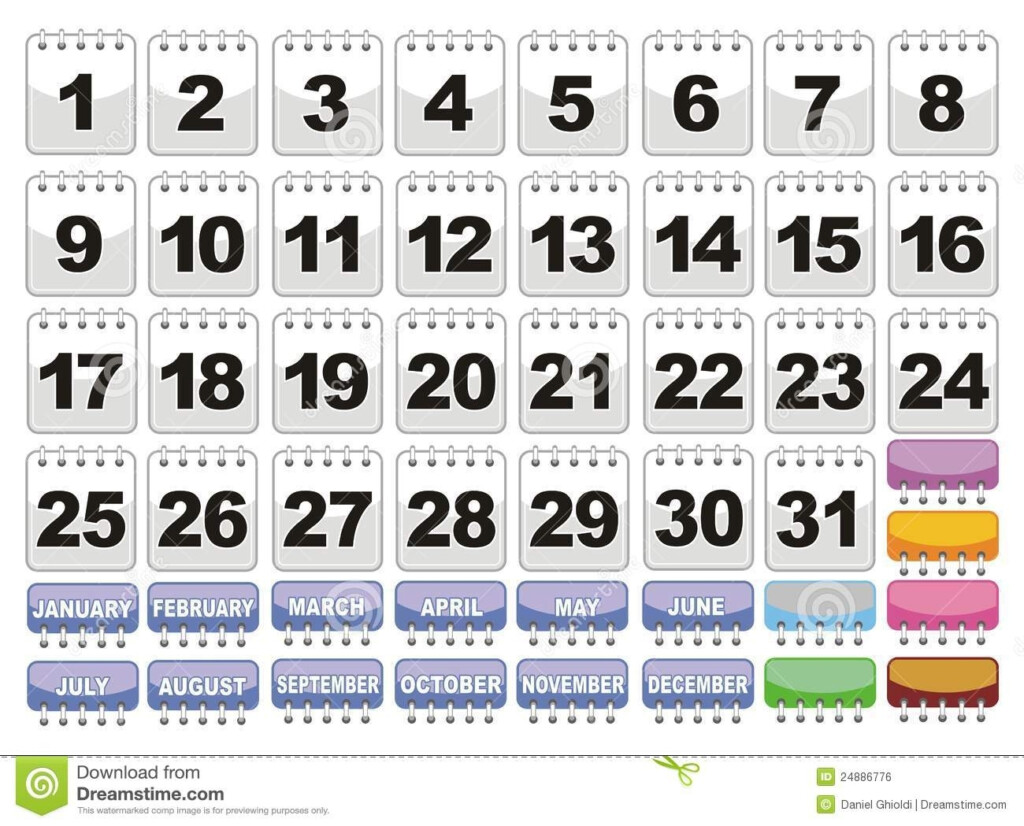 Printable Classroom Calendar Numbers Printable Calendar Numbers Free 