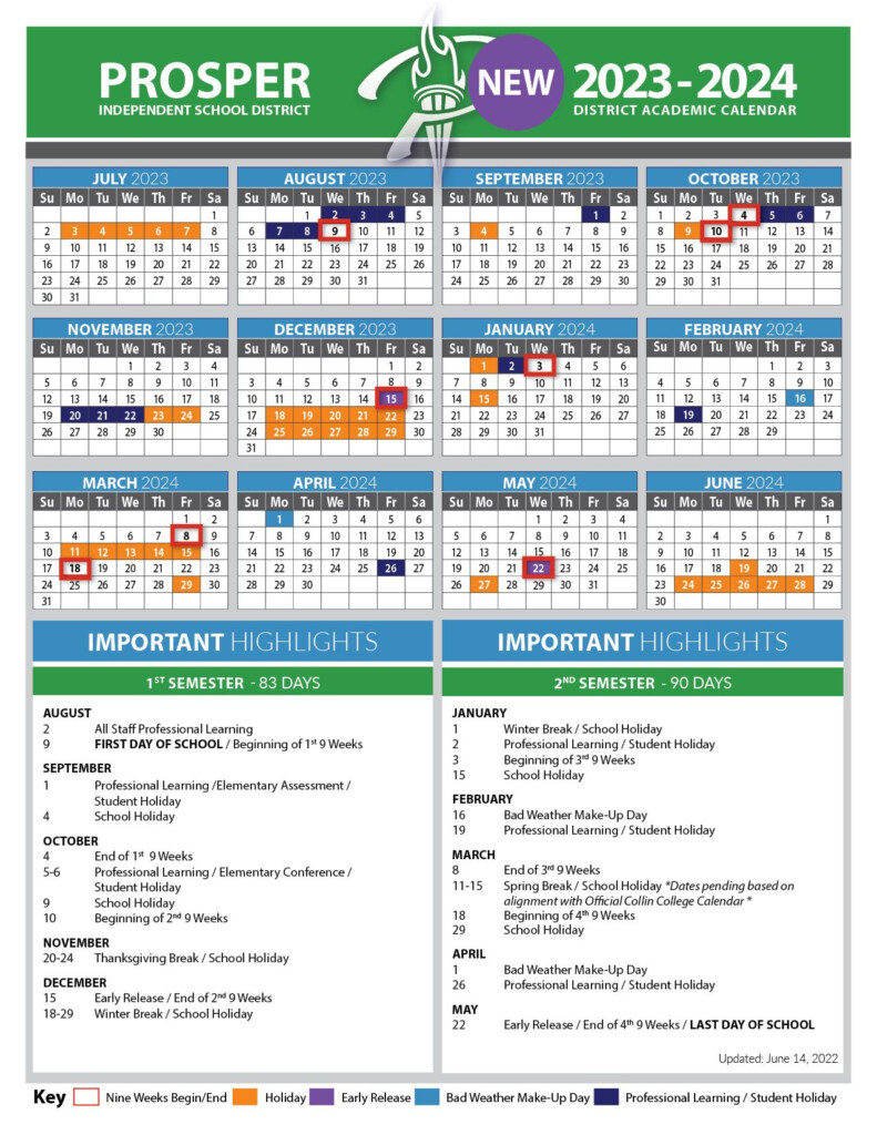 Prosper Isd 2025 2026 Calendar Carin Nikoletta