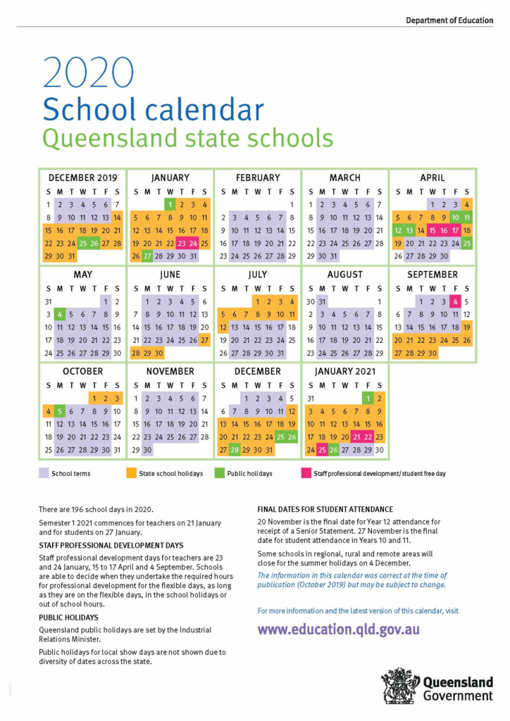 Queensland School Calendar 2025 Pernille H Toft