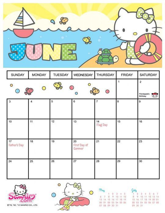 Sanrio Calendar 2025 Printable Bella Yarnold