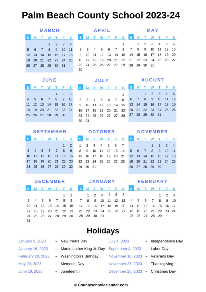 School Calendar 2025 2026 Palm Beach County Misty Teressa