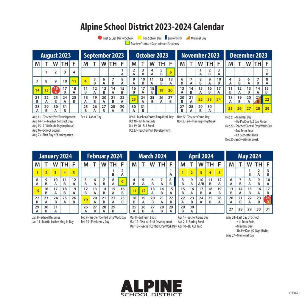 Spring 2025 Calendar Uta Sara Wilson B 