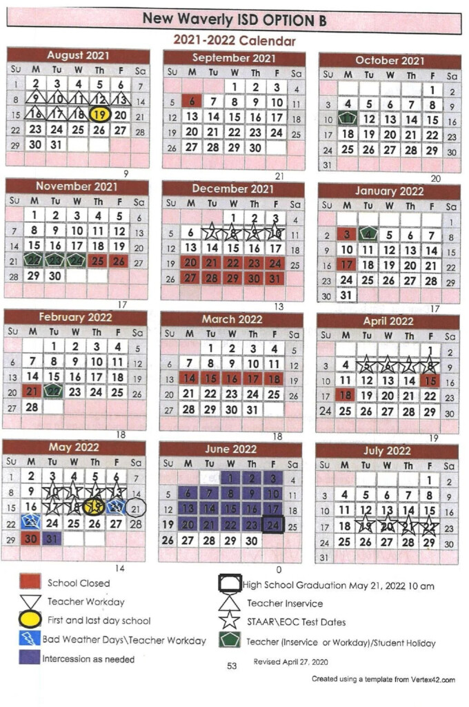 Tamu Calendar Spring 2025